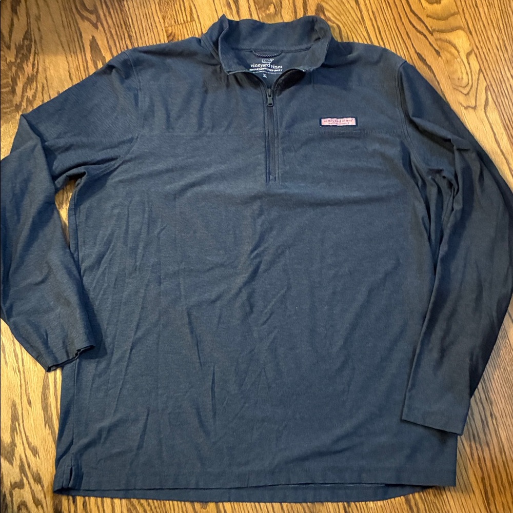 Vineyard Vines Striped 1/4 Zip Edgartown Shep Shirt Men XL Lightweight Stretch